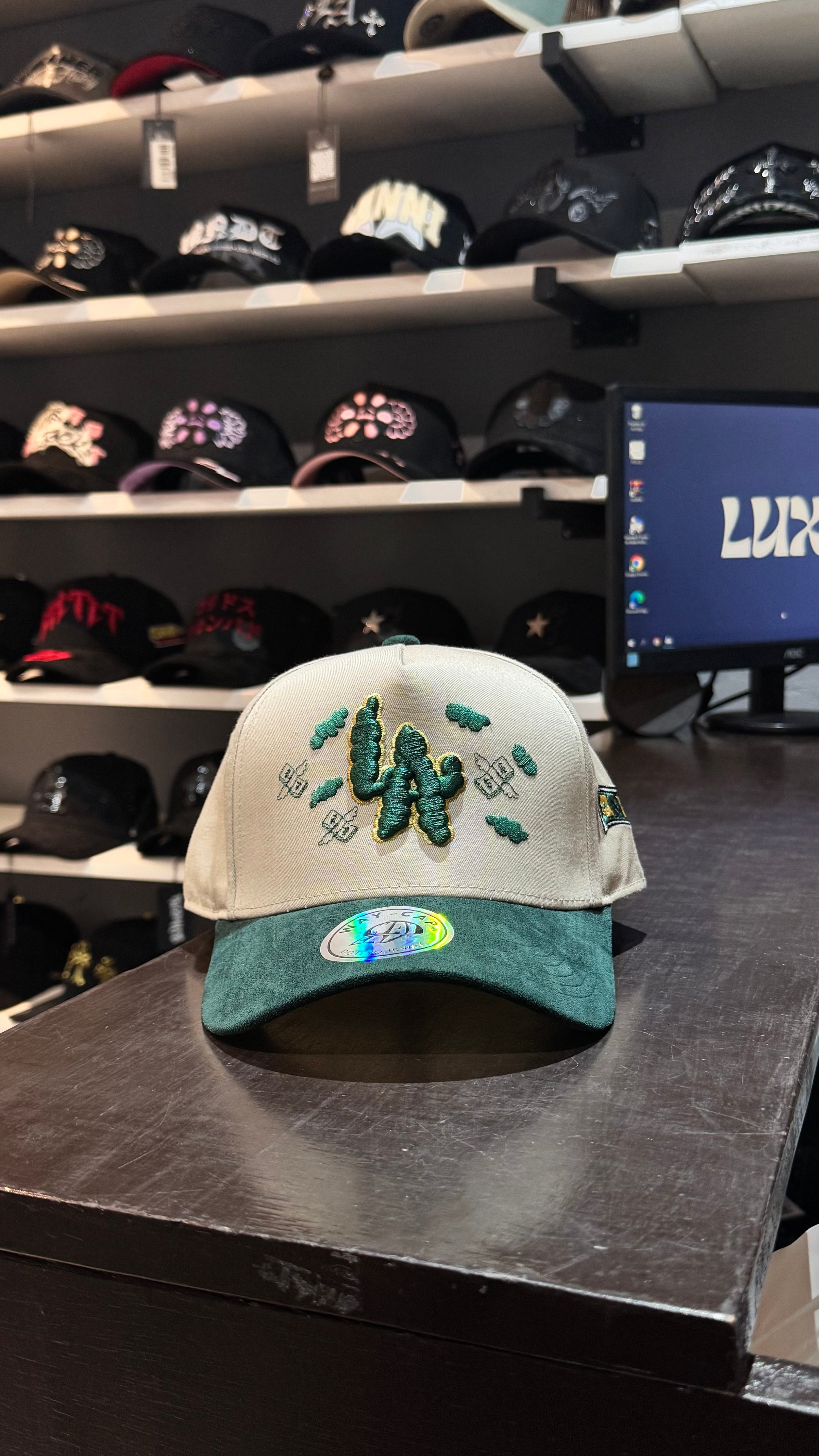 Gorra de Gamuza - LA Clouds Verde