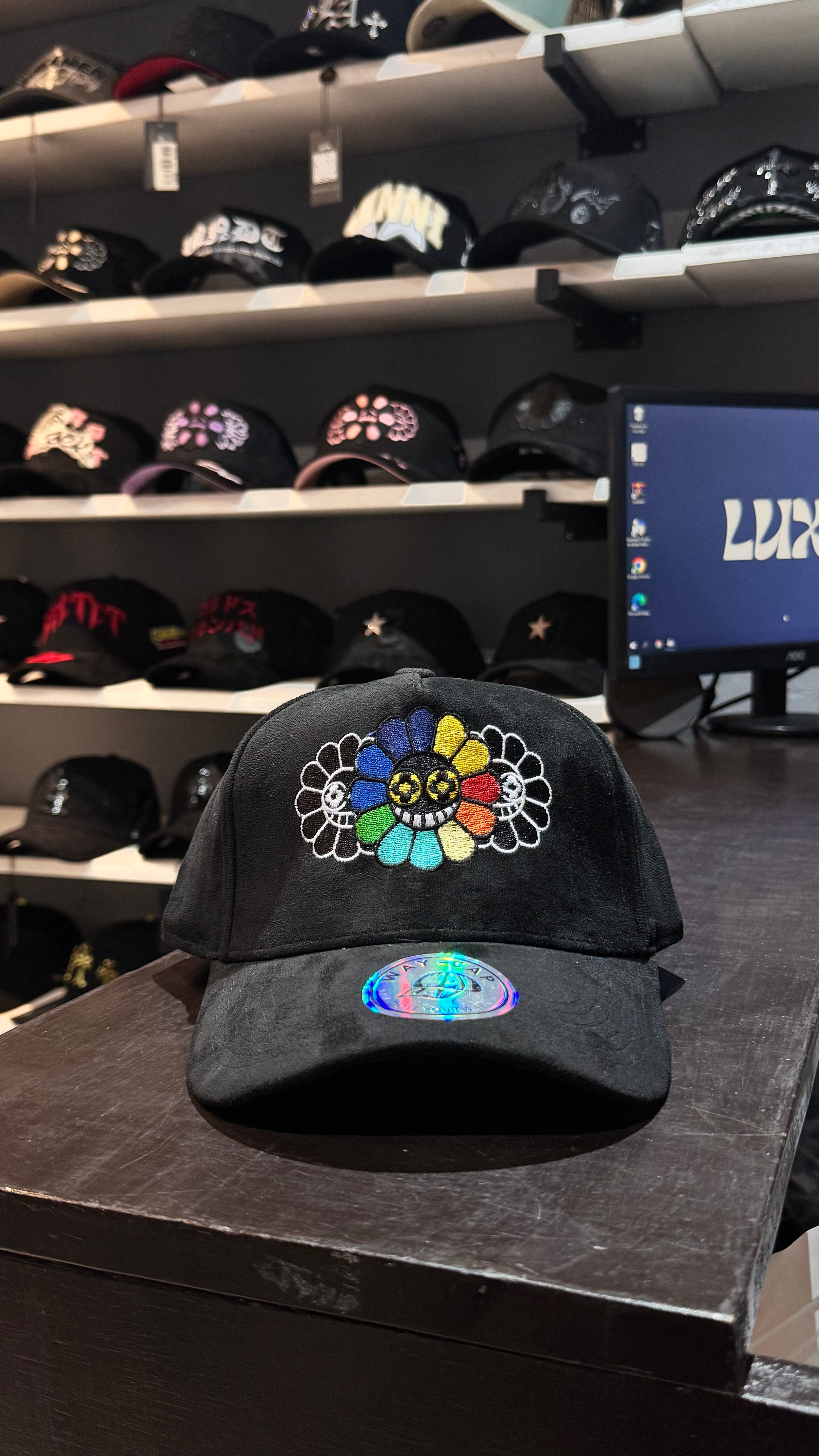 Gorra de Gamuza - FLOWERS