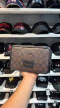 Bandolera Coach Cuadrada Café Oscuro